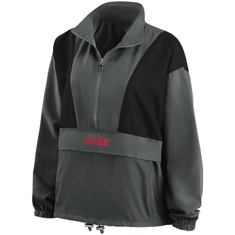 Chicago Cubs WEAR by Erin Andrews Women's Packable Half-Zip Jacket Discount