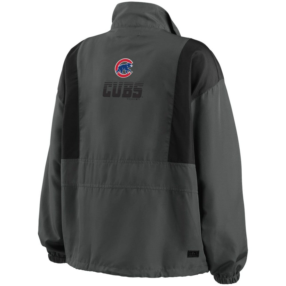 Chicago Cubs WEAR by Erin Andrews Women's Packable Half-Zip Jacket Discount