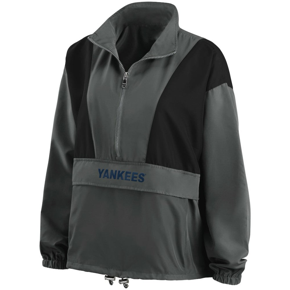 New York Yankees WEAR by Erin Andrews Women's Packable Half-Zip Jacket Sale