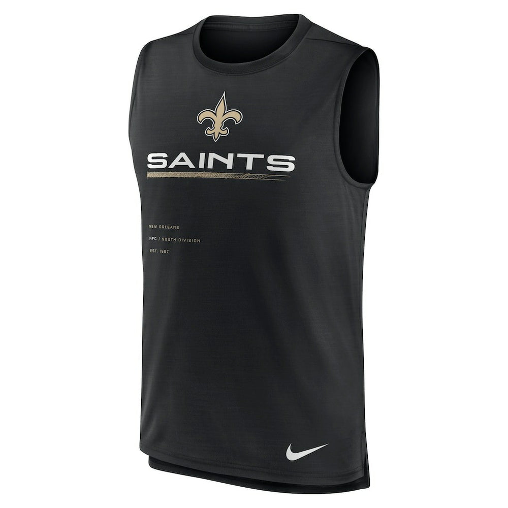 New Orleans Saints Muscle Trainer Tank Top - Black - Nike