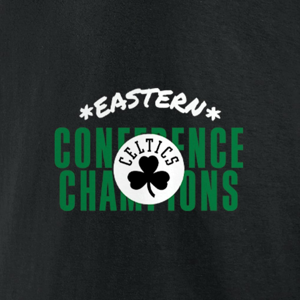 Fanatics Boston Celtics Women's 2022 Eastern Conference Champions Balanced Attack Roster V-Neck T-Shirt Black