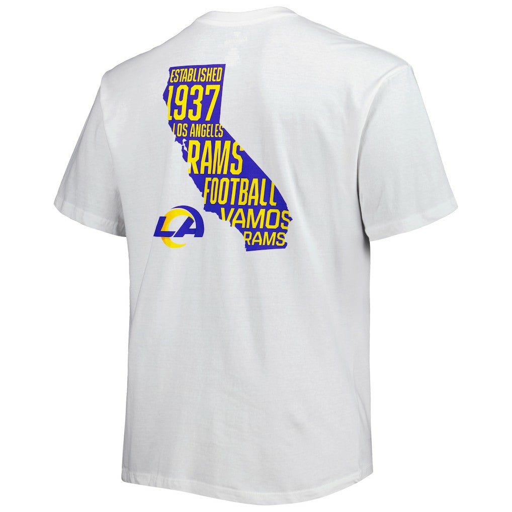 Los Angeles Rams Big & Tall Hometown Collection Hot Shot T-Shirt - White - Fanatics