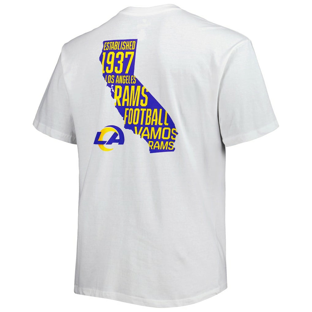 Los Angeles Rams Big & Tall Hometown Collection Hot Shot T-Shirt - White - Fanatics