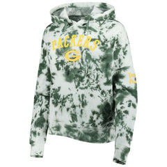 Green Bay Packers New Era Women's Cloud Dye Fleece Pullover Hoodie - Green - NFL