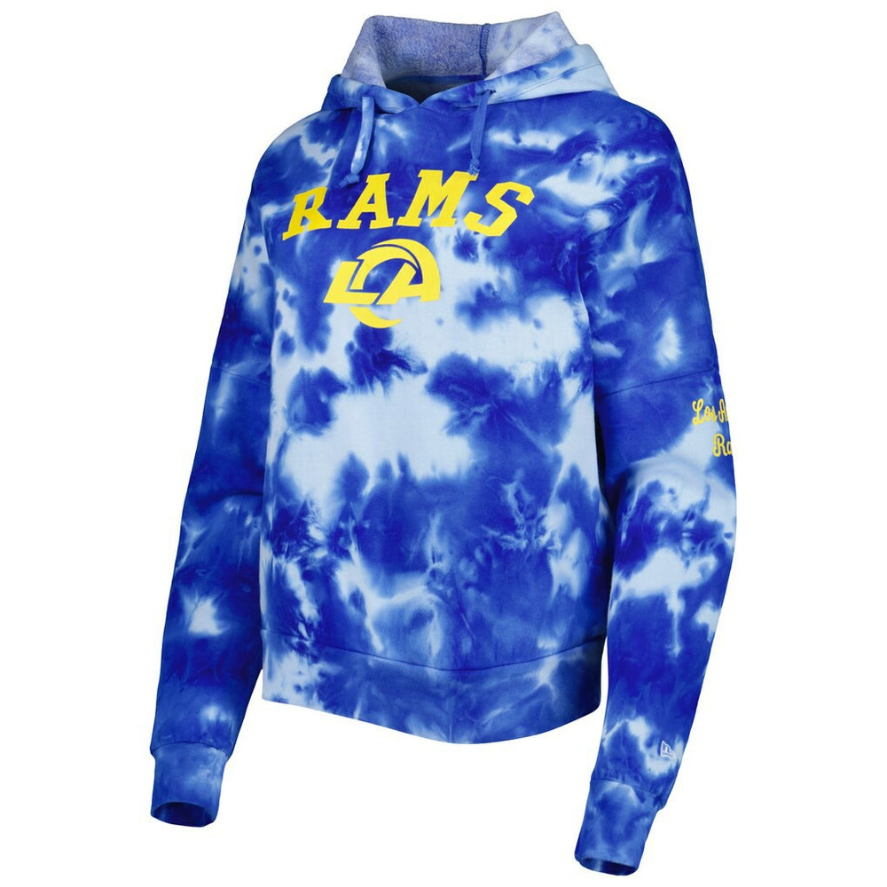 Los Angeles Rams New Era Women's Cloud Dye Fleece Pullover Hoodie - Royal - NFL