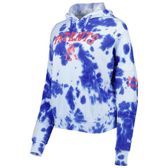 New England Patriots New Era Women's Cloud Dye Fleece Pullover Hoodie - Royal - NFL