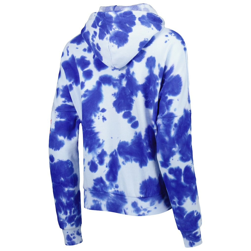 New England Patriots New Era Women's Cloud Dye Fleece Pullover Hoodie - Royal - NFL