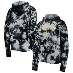 New Orleans Saints New Era Women's Cloud Dye Fleece Pullover Hoodie - Black - NFL