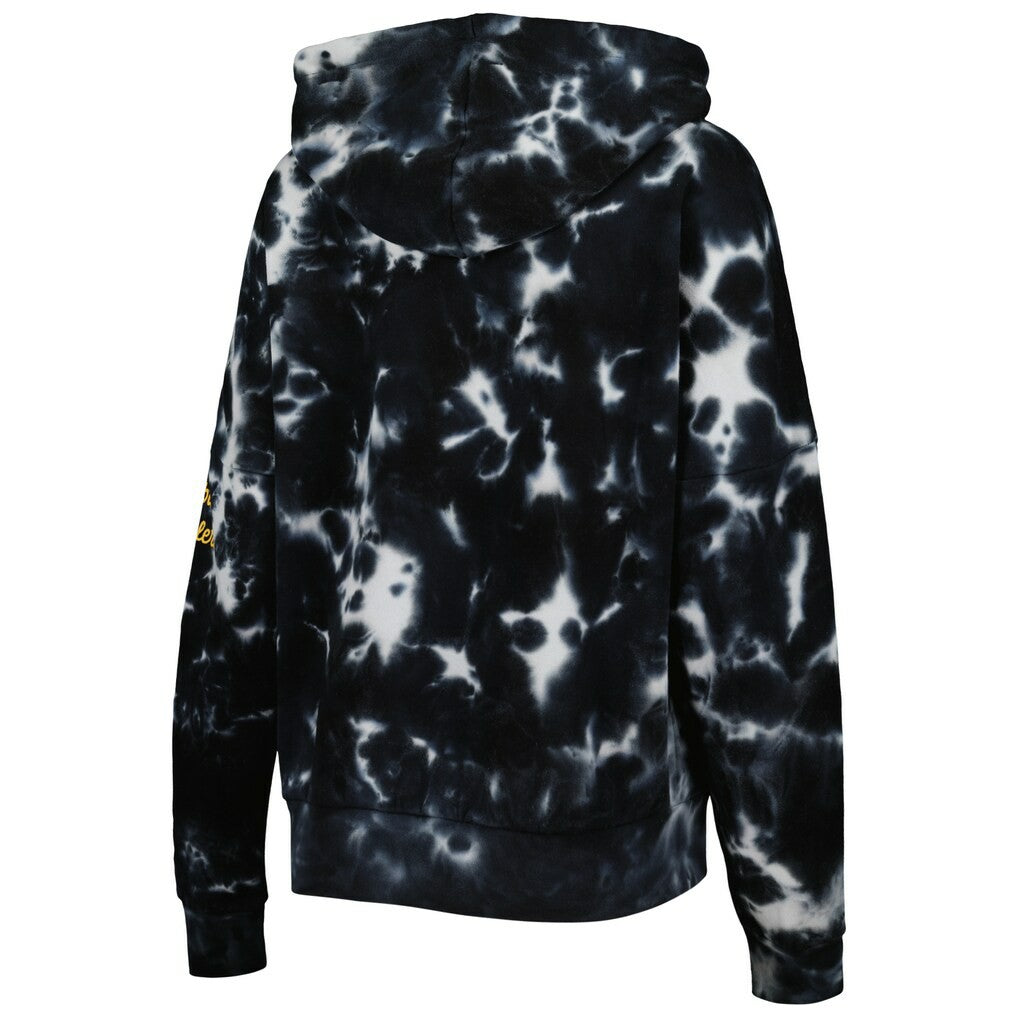 Pittsburgh Steelers New Era Women's Cloud Dye Fleece Pullover Hoodie - Black - NFL