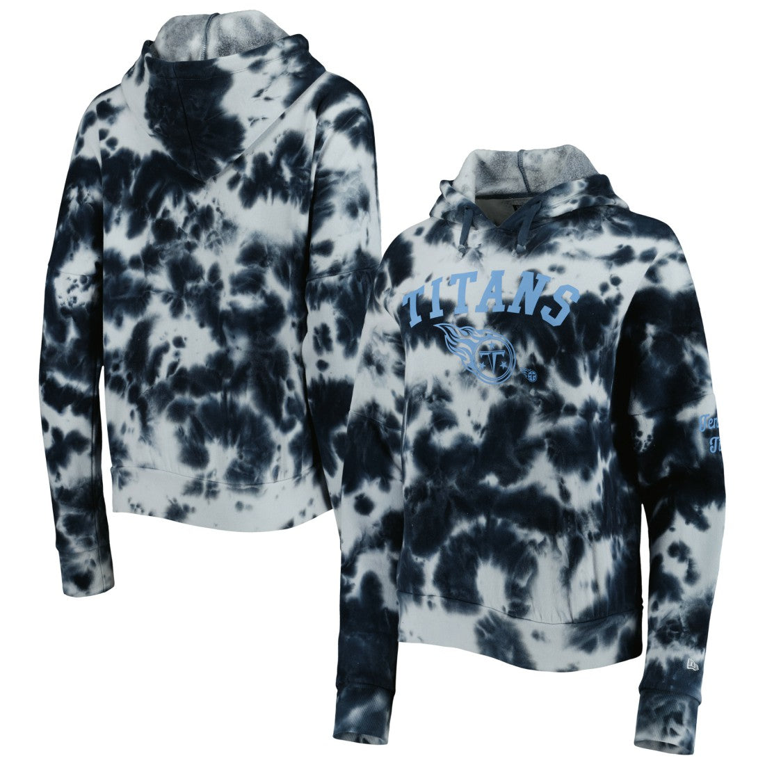 Tennessee Titans New Era Women's Cloud Dye Fleece Pullover Hoodie - Navy - NFL