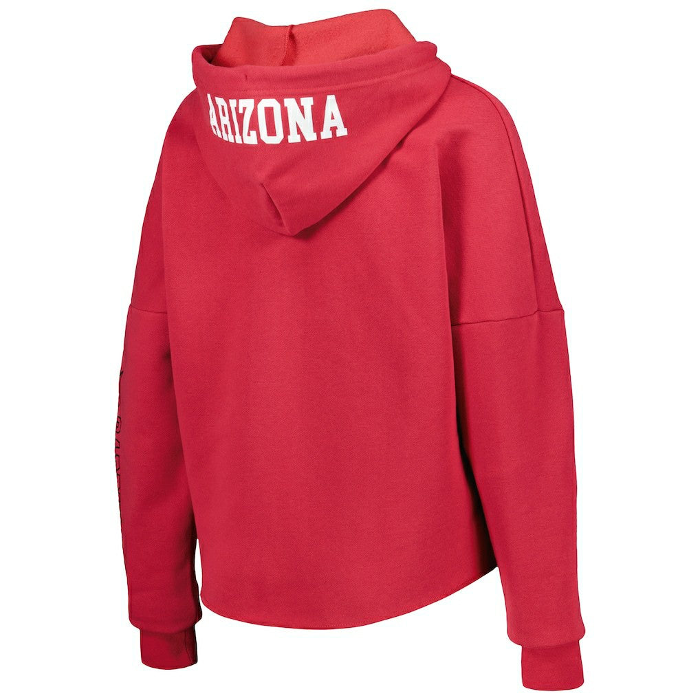 Arizona Cardinals New Era Women's Foil Sleeve Pullover Hoodie - Cardinal - NFL