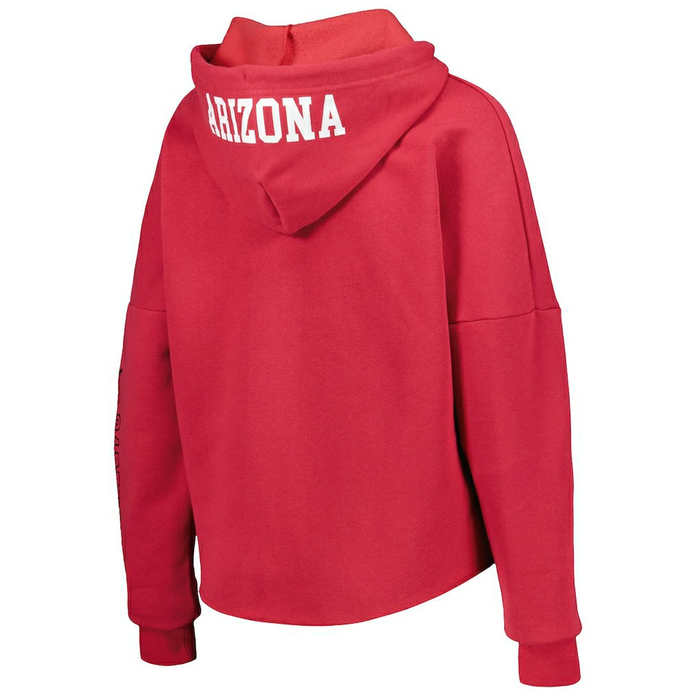 Arizona Cardinals New Era Women's Foil Sleeve Pullover Hoodie - Cardinal - NFL