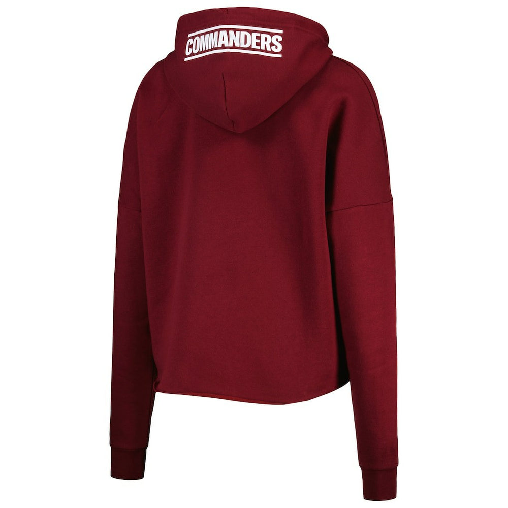 Washington Commanders New Era Women's Foil Sleeve Pullover Hoodie - Burgundy - NFL