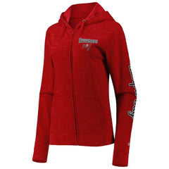 Tampa Bay Buccaneers New Era Women's Reverse Space-Dye Full-Zip Hoodie - Red - NFL