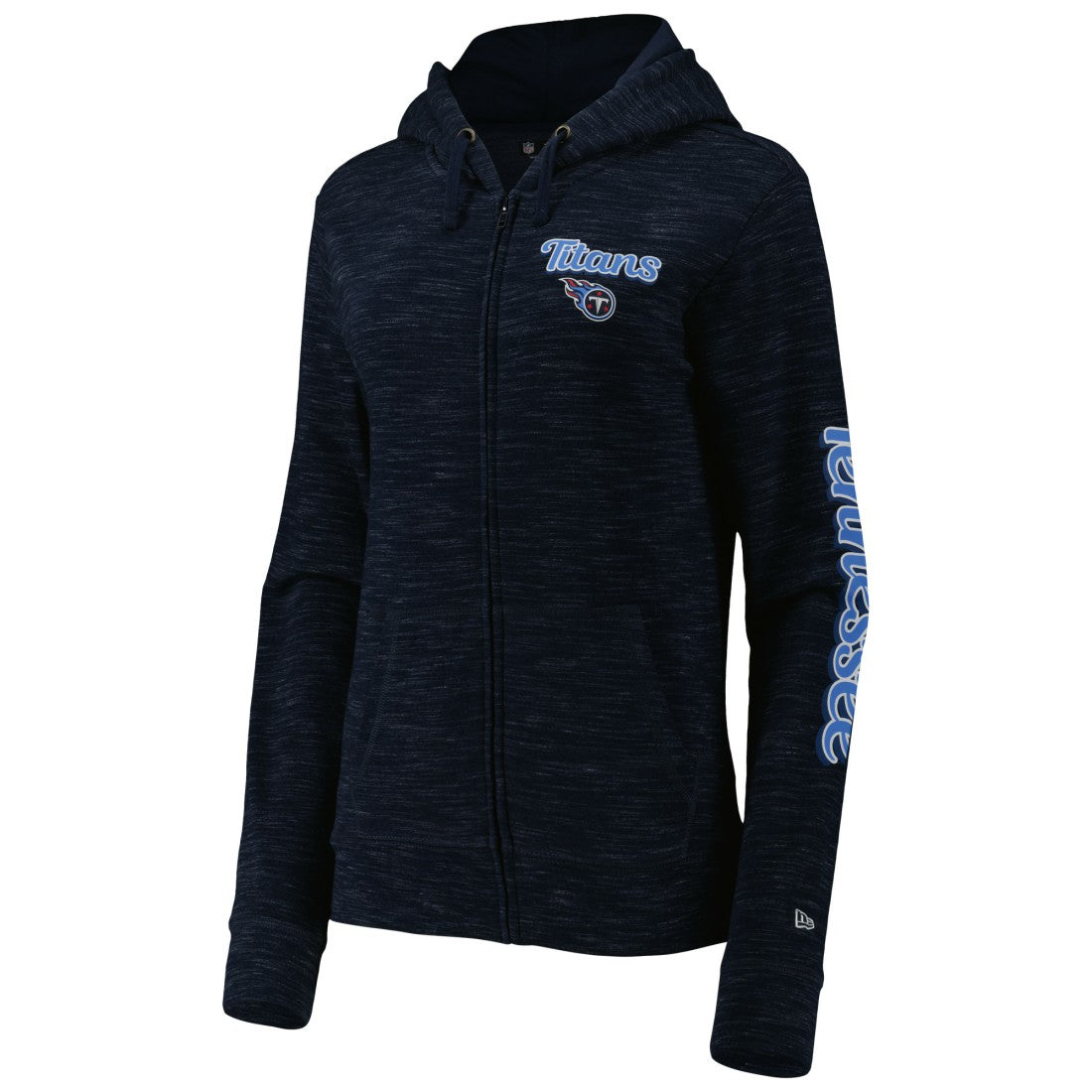 Tennessee Titans New Era Women's Reverse Full-Zip Hoodie - Navy - NFL