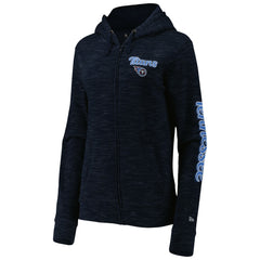 Tennessee Titans New Era Women's Reverse Full-Zip Hoodie - Navy - NFL
