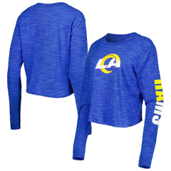 Los Angeles Rams New Era Women's Crop Long Sleeve T-Shirt - Royal - NFL