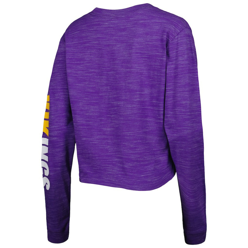 Minnesota Vikings New Era Women's Crop Long Sleeve T-Shirt - Purple - NFL