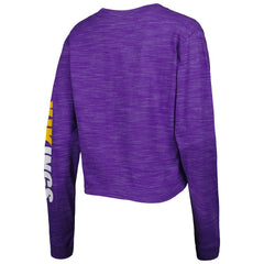 Minnesota Vikings New Era Women's Crop Long Sleeve T-Shirt - Purple - NFL