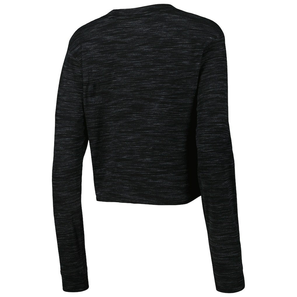 New Orleans Saints New Era Women's Crop Long Sleeve T-Shirt - Black - NFL