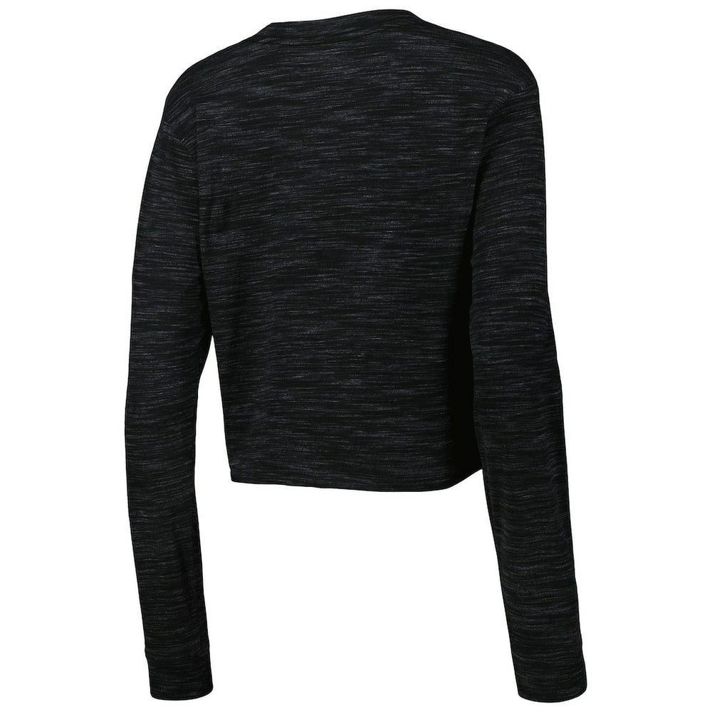 New Orleans Saints New Era Women's Crop Long Sleeve T-Shirt - Black - NFL