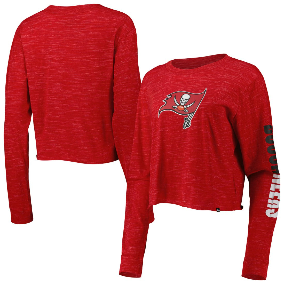 Tampa Bay Buccaneers New Era Women's Crop Long Sleeve T-Shirt - Red - NFL