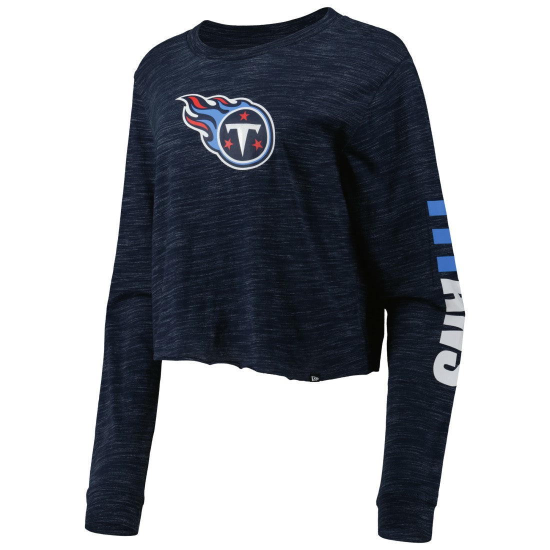 Tennessee Titans New Era Women's Crop Long Sleeve T-Shirt - Navy - NFL