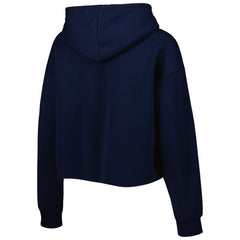 Tennessee Titans Cuce Women's Crystal Logo Cropped Pullover Hoodie - Navy - NFL