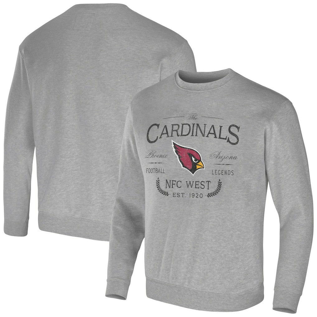 Arizona Cardinals NFL x Darius Rucker Collection Pullover Sweatshirt - Heather Gray - Fanatics