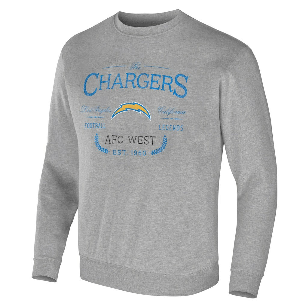 Los Angeles Chargers NFL x Darius Rucker Collection Pullover Sweatshirt - Heather Gray - Fanatics