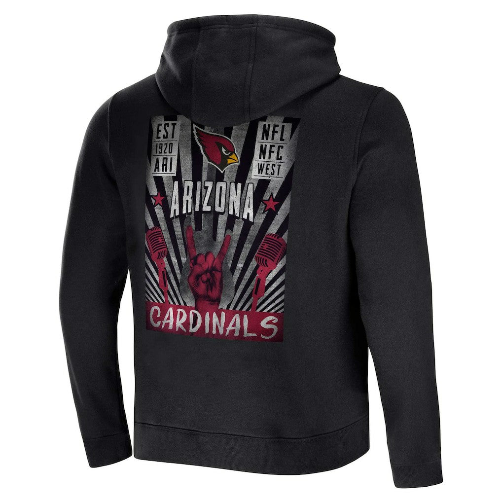 Arizona Cardinals NFL x Darius Rucker Collection Rocker Full-Zip Hoodie - Black - Fanatics