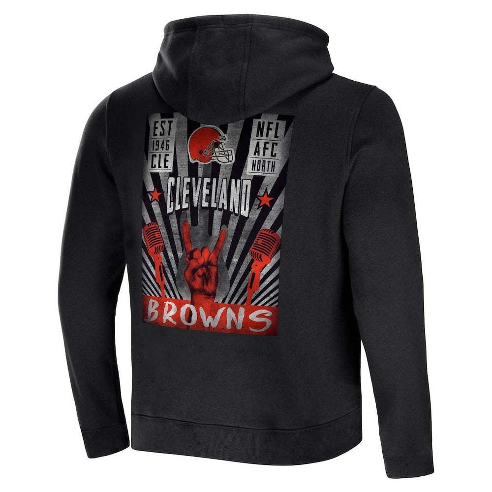 Cleveland Browns NFL x Darius Rucker Collection Rocker Full-Zip Hoodie - Black - Fanatics