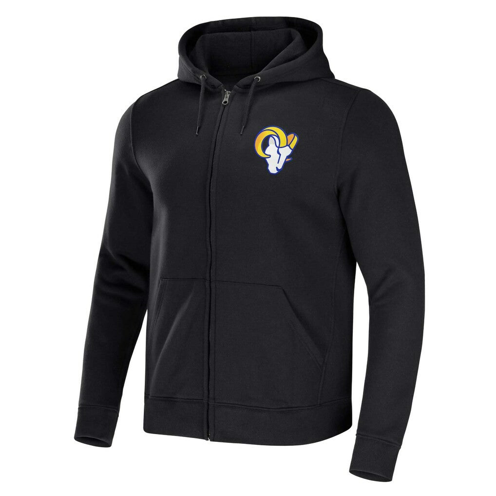 Los Angeles Rams NFL x Darius Rucker Collection Rocker Full-Zip Hoodie - Black - Fanatics