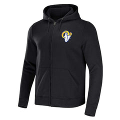 Los Angeles Rams NFL x Darius Rucker Collection Rocker Full-Zip Hoodie - Black - Fanatics
