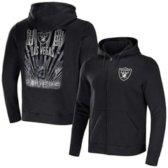 Las Vegas Raiders NFL x Darius Rucker Collection Rocker Full-Zip Hoodie - Black - Fanatics