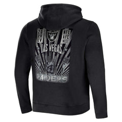 Las Vegas Raiders NFL x Darius Rucker Collection Rocker Full-Zip Hoodie - Black - Fanatics