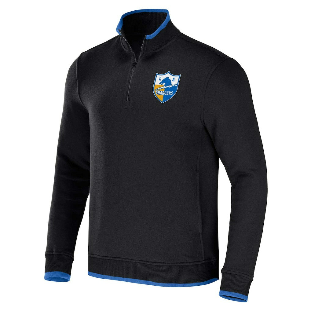 Los Angeles Chargers NFL x Darius Rucker Collection Logo Quarter-Zip Top - Black - Fanatics