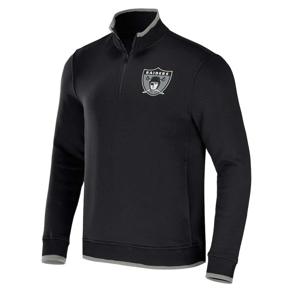 Las Vegas Raiders NFL x Darius Rucker Collection Logo Quarter-Zip Top - Black - Fanatics