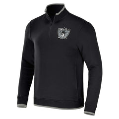 Las Vegas Raiders NFL x Darius Rucker Collection Logo Quarter-Zip Top - Black - Fanatics