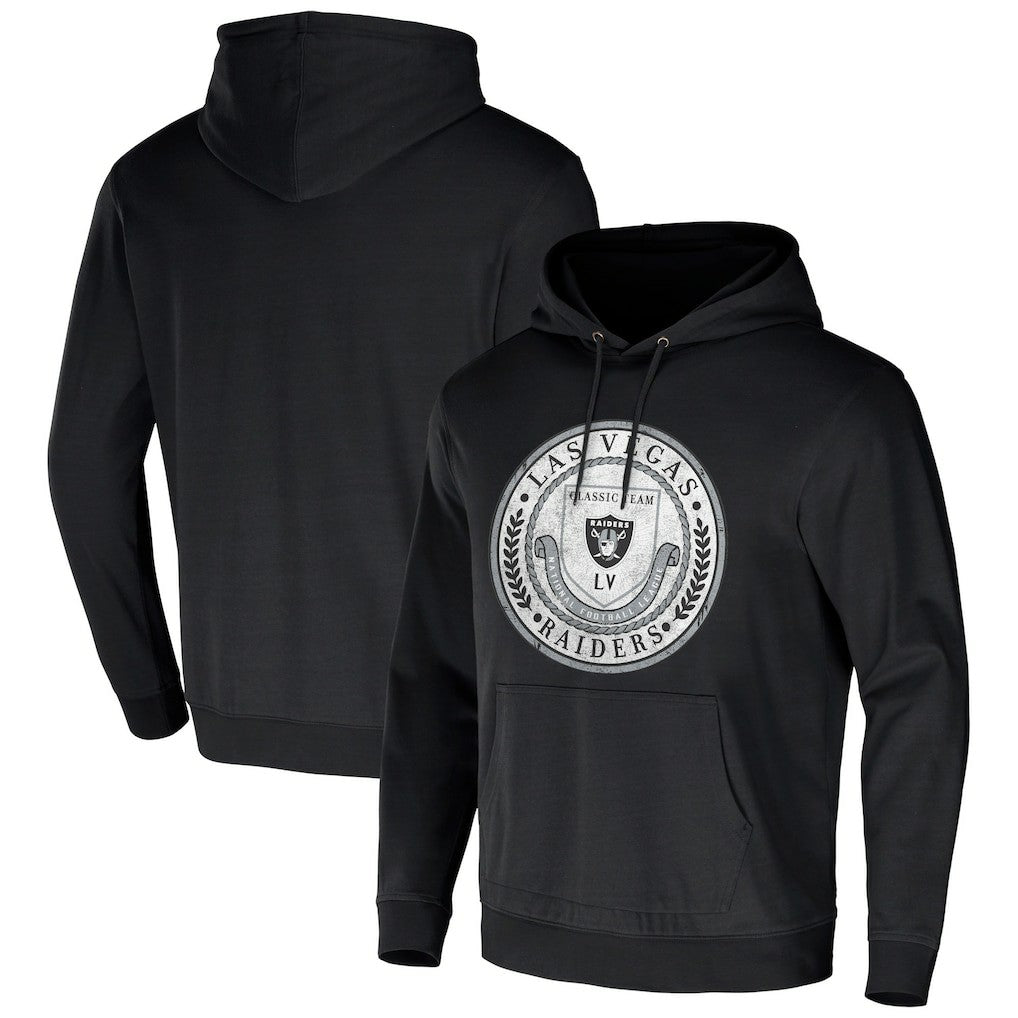 Las Vegas Raiders NFL x Darius Rucker Collection Washed Pullover Hoodie - Black - Fanatics