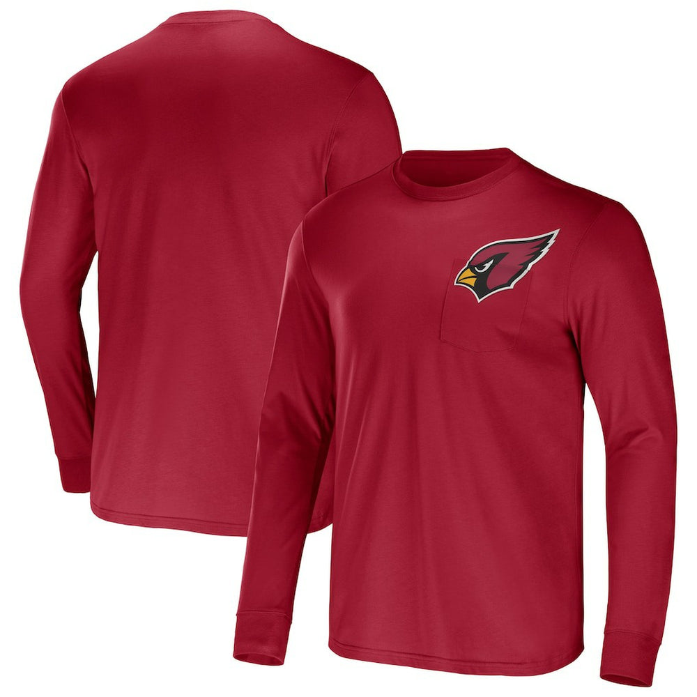 Arizona Cardinals NFL x Darius Rucker Collection Team Long Sleeve Pocket T-Shirt - Cardinal - Fanatics