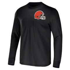 Cleveland Browns NFL x Darius Rucker Collection Team Long Sleeve Pocket T-Shirt - Brown - Fanatics