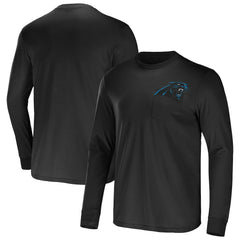 Carolina Panthers NFL x Darius Rucker Collection Team Long Sleeve Pocket T-Shirt - Black - Fanatics