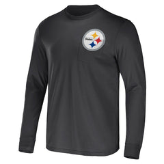 Pittsburgh Steelers NFL x Darius Rucker Collection Team Long Sleeve Pocket T-Shirt - Black - Fanatics