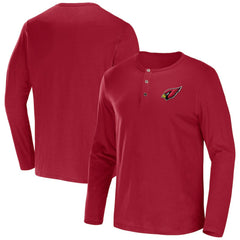 Arizona Cardinals NFL x Darius Rucker Collection Slub Jersey Henley Long Sleeve T-Shirt - Cardinal - Fanatics