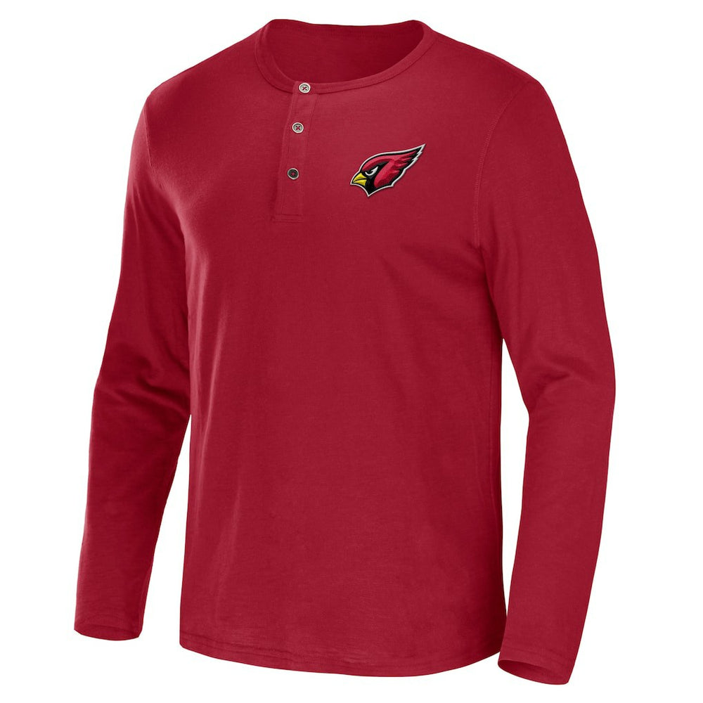 Arizona Cardinals NFL x Darius Rucker Collection Slub Jersey Henley Long Sleeve T-Shirt - Cardinal - Fanatics