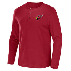 Arizona Cardinals NFL x Darius Rucker Collection Slub Jersey Henley Long Sleeve T-Shirt - Cardinal - Fanatics