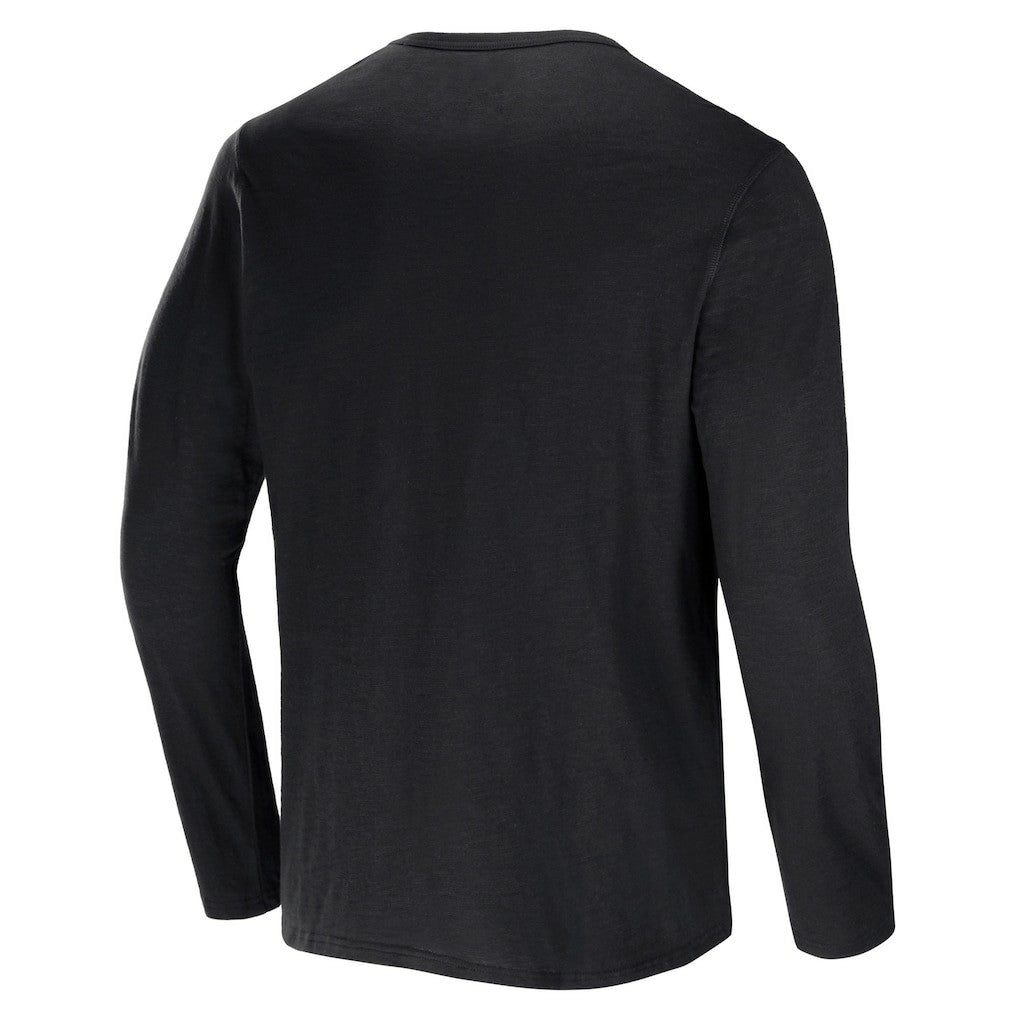 Cleveland Browns NFL x Darius Rucker Collection Slub Jersey Henley Long Sleeve T-Shirt - Black - Fanatics