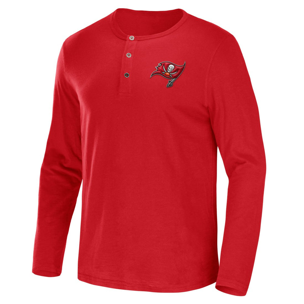 Tampa Bay Buccaneers NFL x Darius Rucker Collection Slub Jersey Henley Long Sleeve T-Shirt - Red - Fanatics