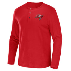 Tampa Bay Buccaneers NFL x Darius Rucker Collection Slub Jersey Henley Long Sleeve T-Shirt - Red - Fanatics